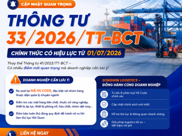 Cập Nhật Thông Tư 33/2026/TT-BCT: Lưu Ý Mới Về Phân Loại Hàng Hóa & Giải Pháp Từ Songwin Logistics