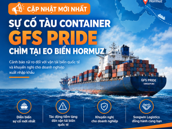 Cập nhật sự cố tàu container GFS PRIDE chìm tại eo biển Hormuz: Cảnh báo rủi ro đối với vận tải biển quốc tế