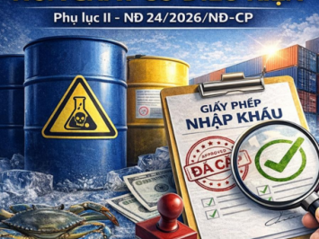 THỦ TỤC NHẬP KHẨU HÓA CHẤT THUỘC DANH MỤC HÓA CHẤT SẢN XUẤT, KINH DOANH CÓ ĐIỀU KIỆN  PHỤ LỤC II – NGHỊ ĐỊNH 24/2026/NĐ-CP   