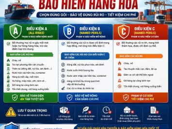 PHÂN TÍCH CHI TIẾT 3 ĐIỀU KIỆN BẢO HIỂM HÀNG HÓA LOẠI A, B, C: DOANH NGHIỆP NÊN CHỌN GÓI NÀO?