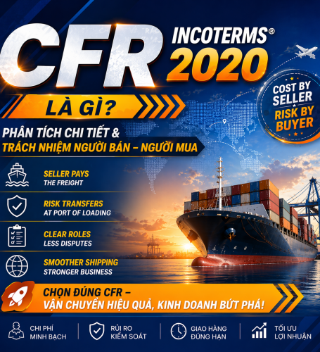 CFR Incoterms 2020 là gì? Phân tích chi tiết và trách nhiệm của người bán – người mua