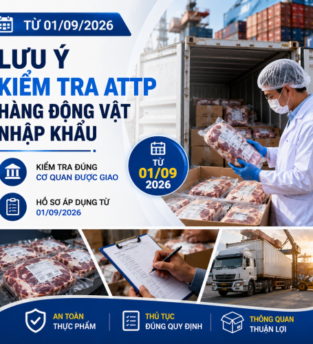 FROM SEPTEMBER 1, 2026: IMPORTANT NOTES ON FOOD SAFETY INSPECTION FOR IMPORTED ANIMAL PRODUCTS