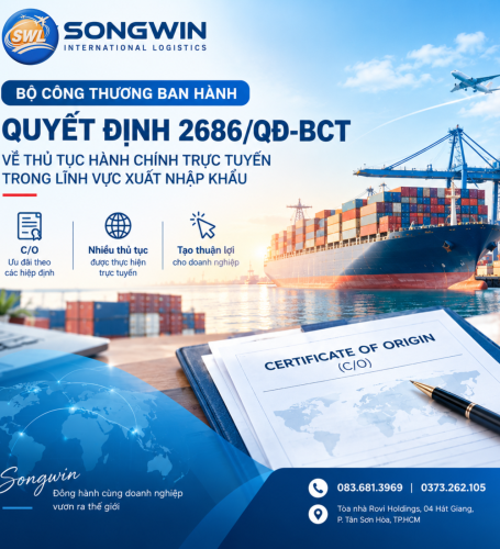 BỘ CÔNG THƯƠNG BAN HÀNH QUYẾT ĐỊNH 2686/QĐ-BCT VỀ THỦ TỤC HÀNH CHÍNH TRỰC TUYẾN