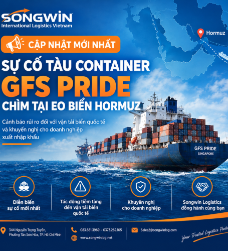 Cập nhật sự cố tàu container GFS PRIDE chìm tại eo biển Hormuz: Cảnh báo rủi ro đối với vận tải biển quốc tế